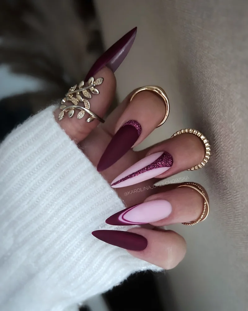 Burgundy Nails