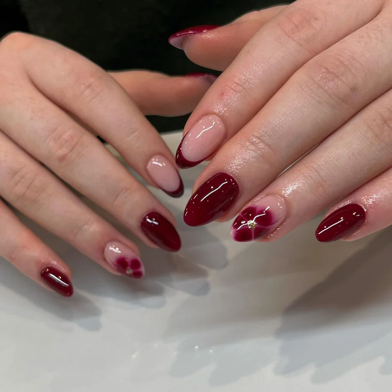 Burgundy Nails